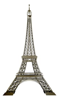 Eiffel Tower France Paris landmark metallic illustration
