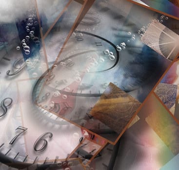 Complex Surreal Abstract Art. Time spiral