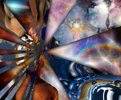 Symbolic abstract composition represents arrow of time