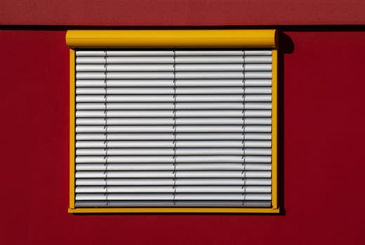 window with jalousie outside