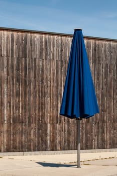 big blue Parasol outdoors