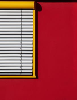 window with jalousie outside