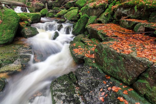 Rapids on Jedlova Creek in the Jizera Mountains,  Czech Republic
