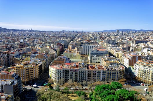 Cityscape of Barcelona, Spain