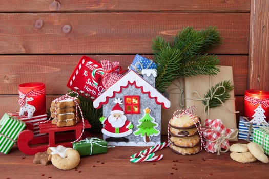 Colorful little presents and treats for a merry christmas