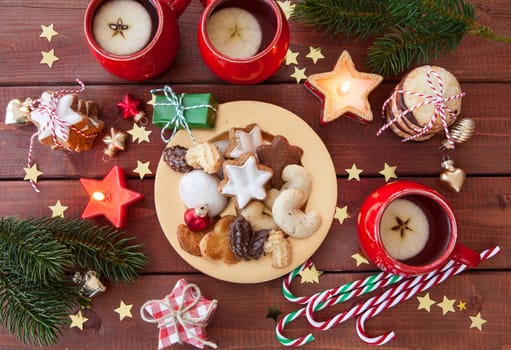 Variety of cookies and treats for a merry christmas