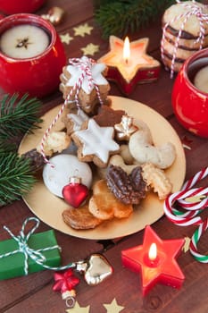 Variety of cookies and treats for a merry christmas