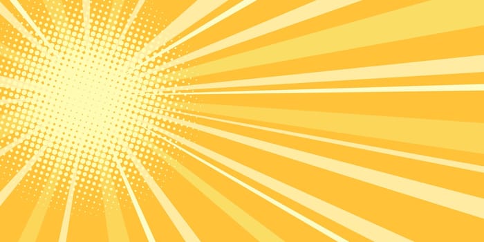 yellow sun pop art background. Pop art retro vector illustration vintage kitsch