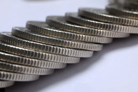 Close up of coins