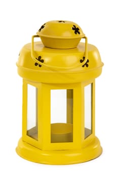 Decorative yellow Latern isolated on white background