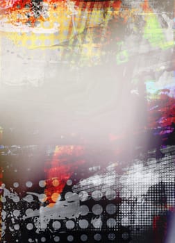 mixed media painting graphic textures contemporary