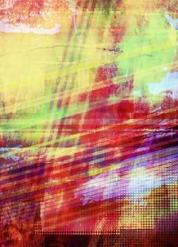 mixed media background - flat collage