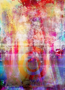 mixed media painting graphic textures contemporary