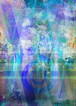 mixed media background - flat collage
