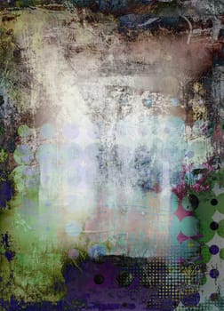 mixed media painting graphic textures contemporary