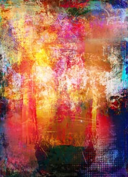 mixed media painting graphic textures contemporary