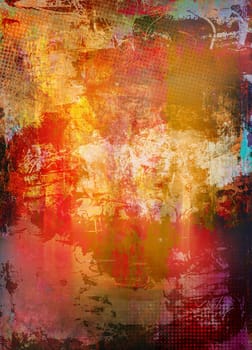 mixed media painting graphic textures contemporary