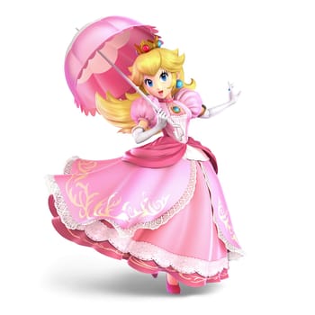 princess peach pink dress character video game illustration