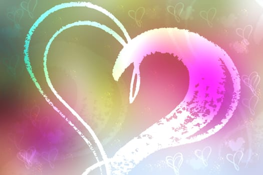 Abstract Valentine background. Abstract festive blur bright purple pastel background with white hearts love bokeh for wedding card or Valentine‘s day.  Romantic textured backdrop with space for your design. Card concept.