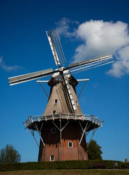 Windmill on fortification of Dokkum.