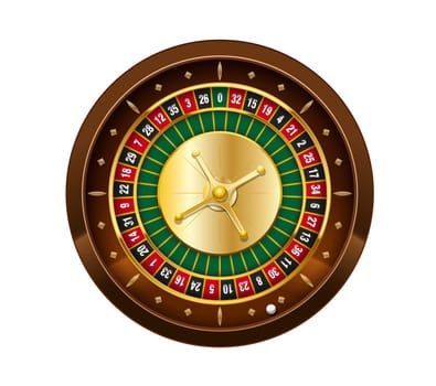casino roulette gambling game risk spin luck winner illustration