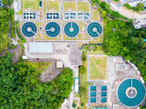 Small local sewage treatment in hong kong city outdoor