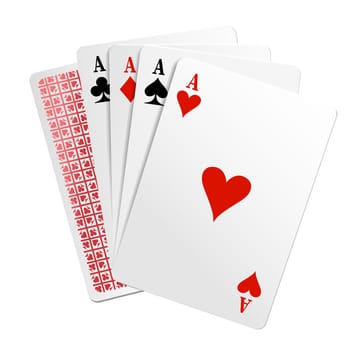 aces cards gambling luck casino play illustration