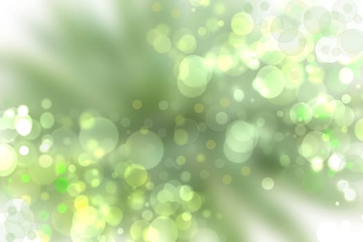 Abstract colorful gradient green yellow bokeh lights background texture.