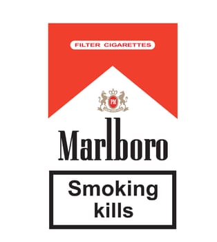 marlboro cigaretter smoke kills tabacco smoker logo illustration