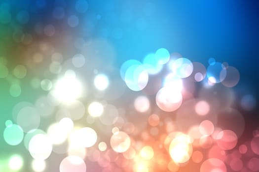 A festive abstract multicolored Happy New Year or Christmas background texture and with color blurred bokeh lights. Space for design. Card concept.