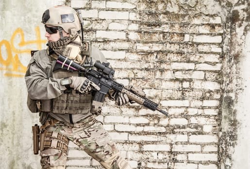 United States Army ranger during the military operation