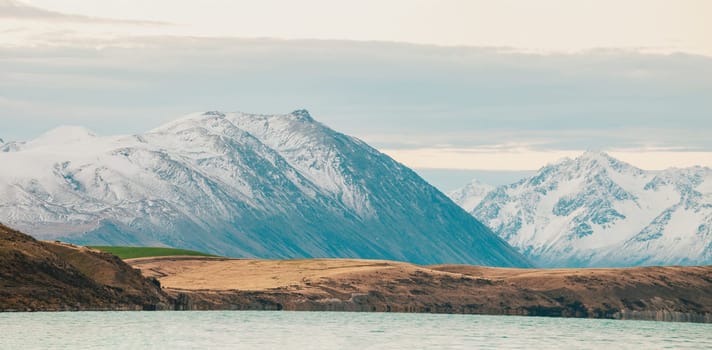 amazing landscapes viewed from Tekapo observatory, New Zealand
