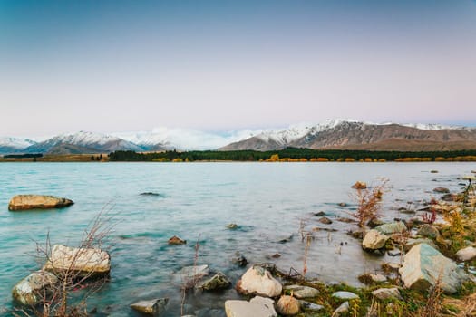 amazing landscapes viewed from Tekapo observatory, New Zealand