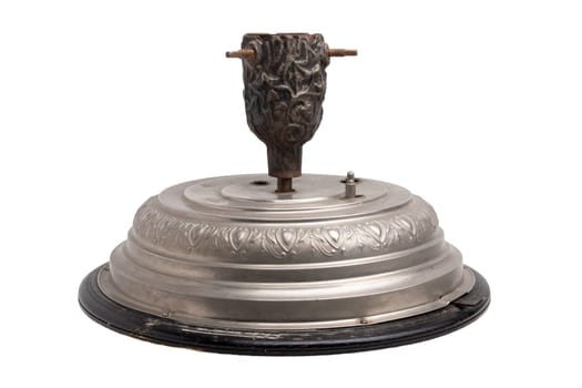 Music boxes. Antique music box with two christmas songs. Christmas tree stand with mechanical music box. Christmas tree music box.