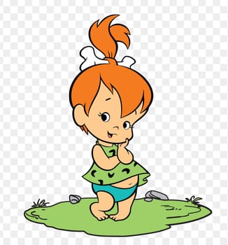 Pebbles Flintstones cartoon illustration character