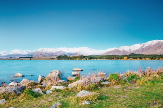amazing landscapes viewed from Tekapo observatory, New Zealand