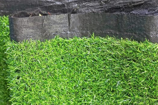 Fake plastic green grass carpet floor