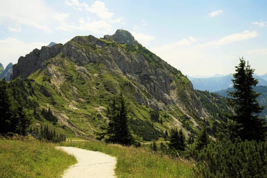 Mountain trail in the Tyrolean Alps