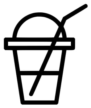 drink cup straw silhouette beverage coffee illustration