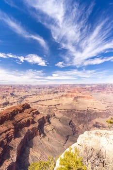 South rim of Grand Canyon in Arizona USA
