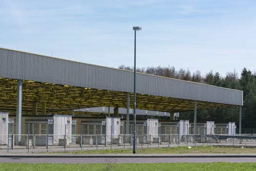 HELMSTEDT-MARIENBORN, GERMANY - MARCH 25, 2017: Historic border crossing museum between West and East Germany in Saxony-Anhalt.