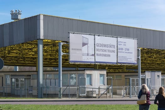 HELMSTEDT-MARIENBORN, GERMANY - MARCH 25, 2017: Historic border crossing museum between West and East Germany in Saxony-Anhalt.