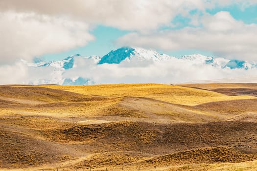 New Zealand scenic mountain landscape shot at Mount Cook National Park daytime