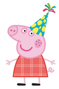 Peppa Pig kids cartoon character birthday illustration