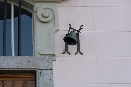 House bell in the old days on a wall