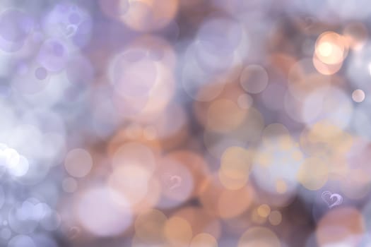 Abstract festive blur bright pink pastel background with some hearts love bokeh for valentine or wedding card. Space for design. Card concept.