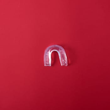white silicone cap for teeth, protective object for athletes