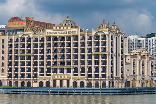 Hotels seen from the sea,Macau,China,Asia