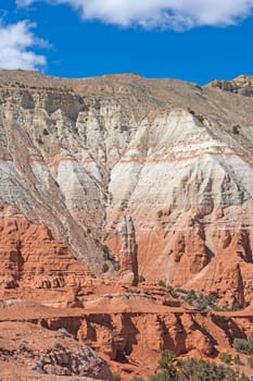 Colorful High Desert Ridge in Early Spring in Kodachrome Basin State Park in Utah