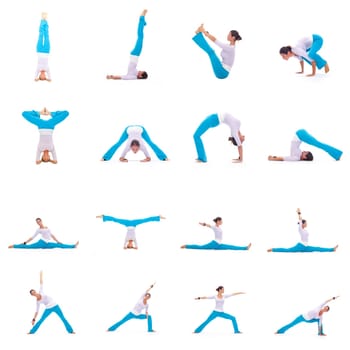 Pretty woman doing yoga
